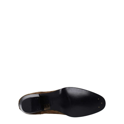 Celine Brown Leather Ankle Boots