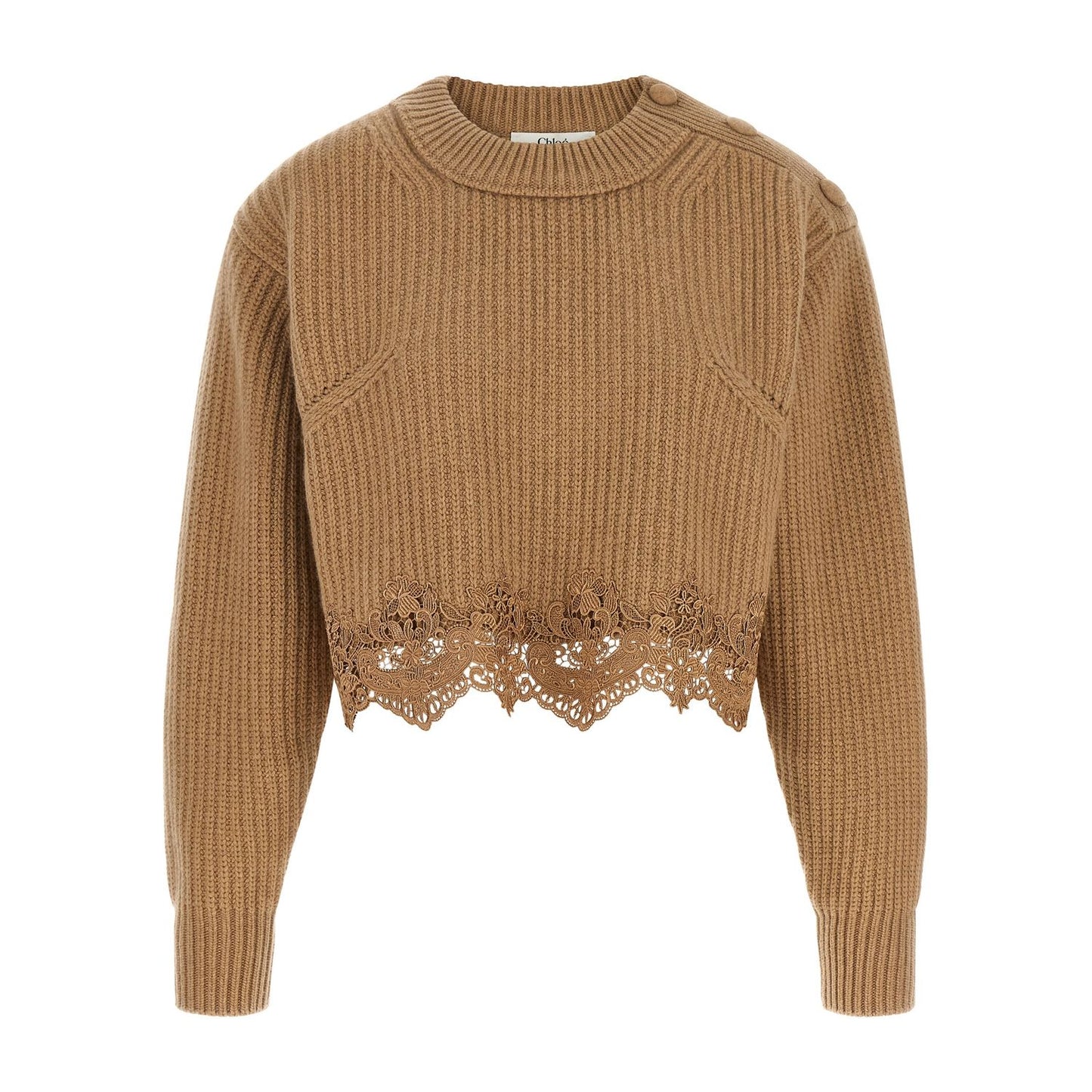 Chloé Beige Wool Cardigan