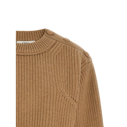 Chloé Beige Wool Cardigan