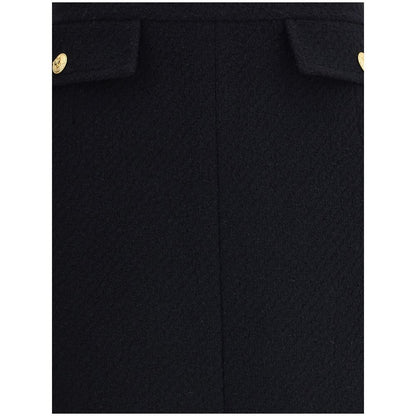 Chloé Black Wool Midi Skirt