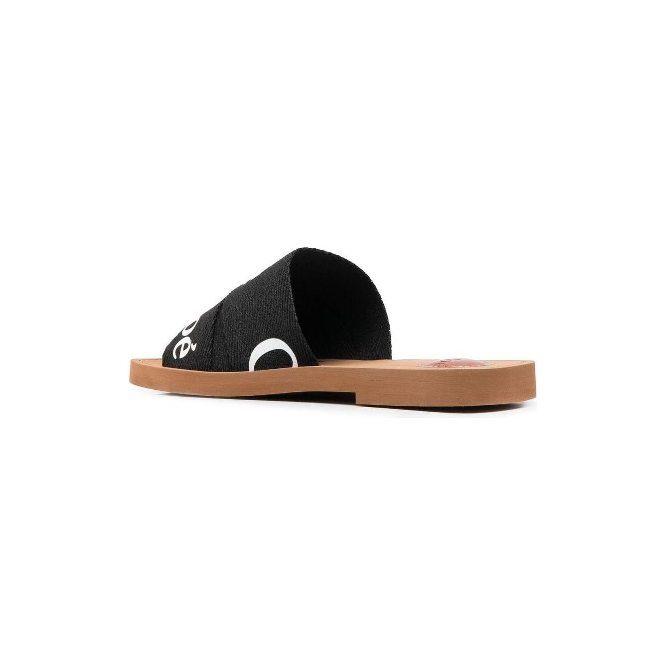 Chloè Chloè Sandals Black CHC22U188Z3WOODY001 LDin,Spring - Summer 2024,Women,Women > Shoes,Women > Shoes > Sandals,Yes Eu