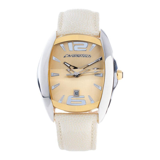 Chronotech Chronotech Beige Leather Watch CHCT7814M04AC 1728,Beige,Chronotech,New with tags,Unisex,Unisex Watches - Watches