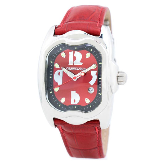 Chronotech Chronotech Red Leather Watch CHCT7274M01AC 1728,Chronotech,New with tags,Red,Watches for Women - Watches,Women