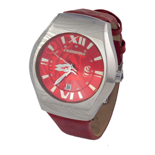 Chronotech Chronotech Red Leather Watch CHCT7694M03AC 1728,Chronotech,Men,New with tags,Red,Watches for Men - Watches