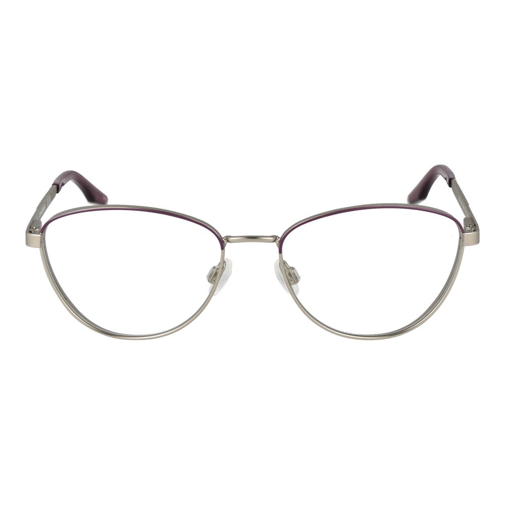 Converse Purple Metal Glasses (Frames) for women in full-rim cat eye style, metal frame, demo lenses, size 52-16-140, spring hinge.