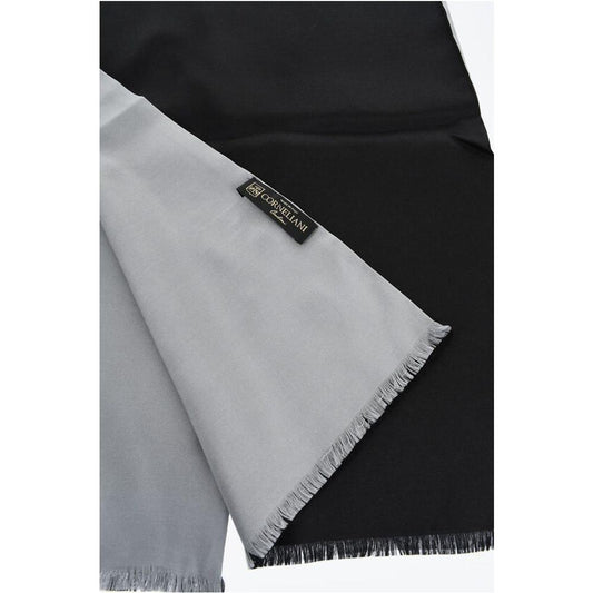 Corneliani Corneliani Double Tone Silk Foulard COP654708GD 1728,74866327712,Accessories,Black,Corneliani,Men,Men - Accessories,New with tags,Scarves - Men - Accessories