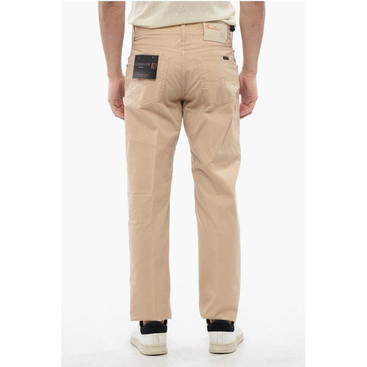 Corneliani ID Solid Color Stretch Cotton 5-Pocket Pants
