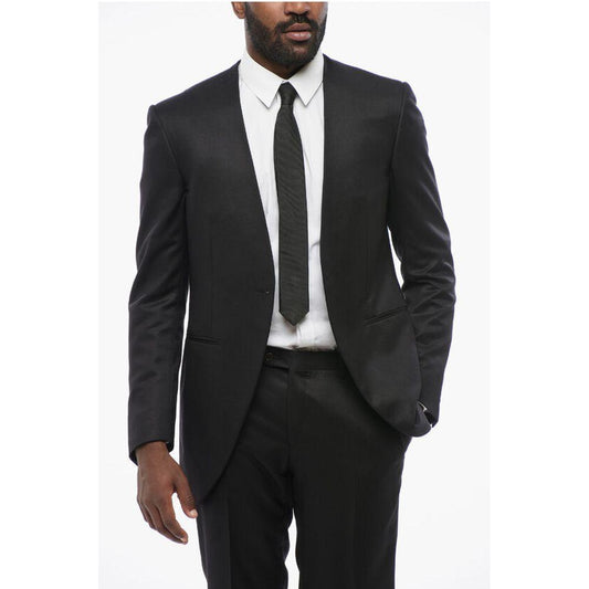 Corneliani Corneliani Wool Blend Suit With Jetted Pockets CO-P687129-IT50 | L 1728,74866327712,Black,Blazers - Men - Clothing,Clothing,Corneliani,IT50 | L,Men,Men - Clothing,New with tags