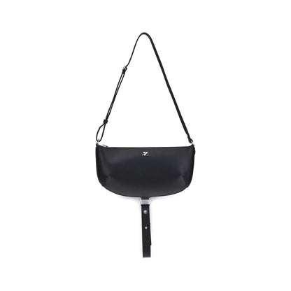 Courrèges Black Calf Leather Bos Taurus Shoulder Bag