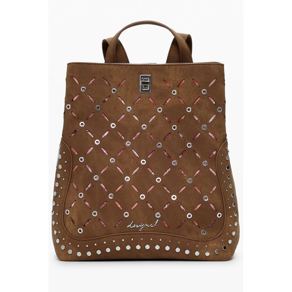 Front view with bag zipped and handles upright.