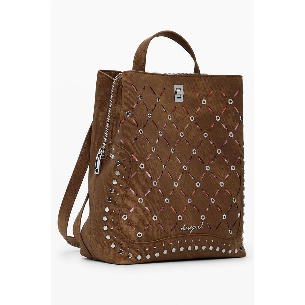 Front view with bag zipped and handles upright.