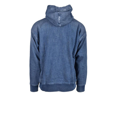 Diesel Blue Cotton Hoodie