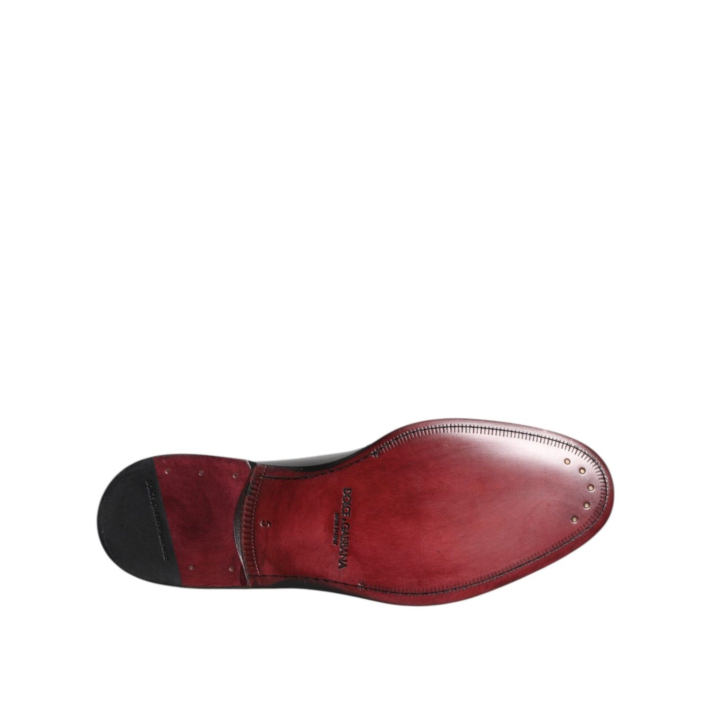 Dolce & Gabbana Black Calf Leather Lace Up Dress Shoes