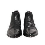 Dolce & Gabbana Black Chelsea Slip On Men Ankle Boots Shoes, 100% calf leather, black, stylish and comfortable, high craftsmanship.