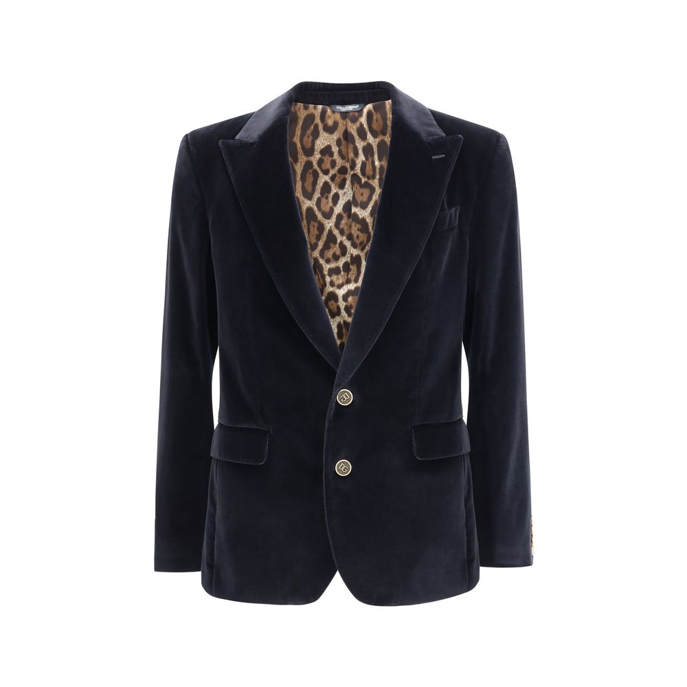 Dolce & Gabbana Black Cotton Blazer