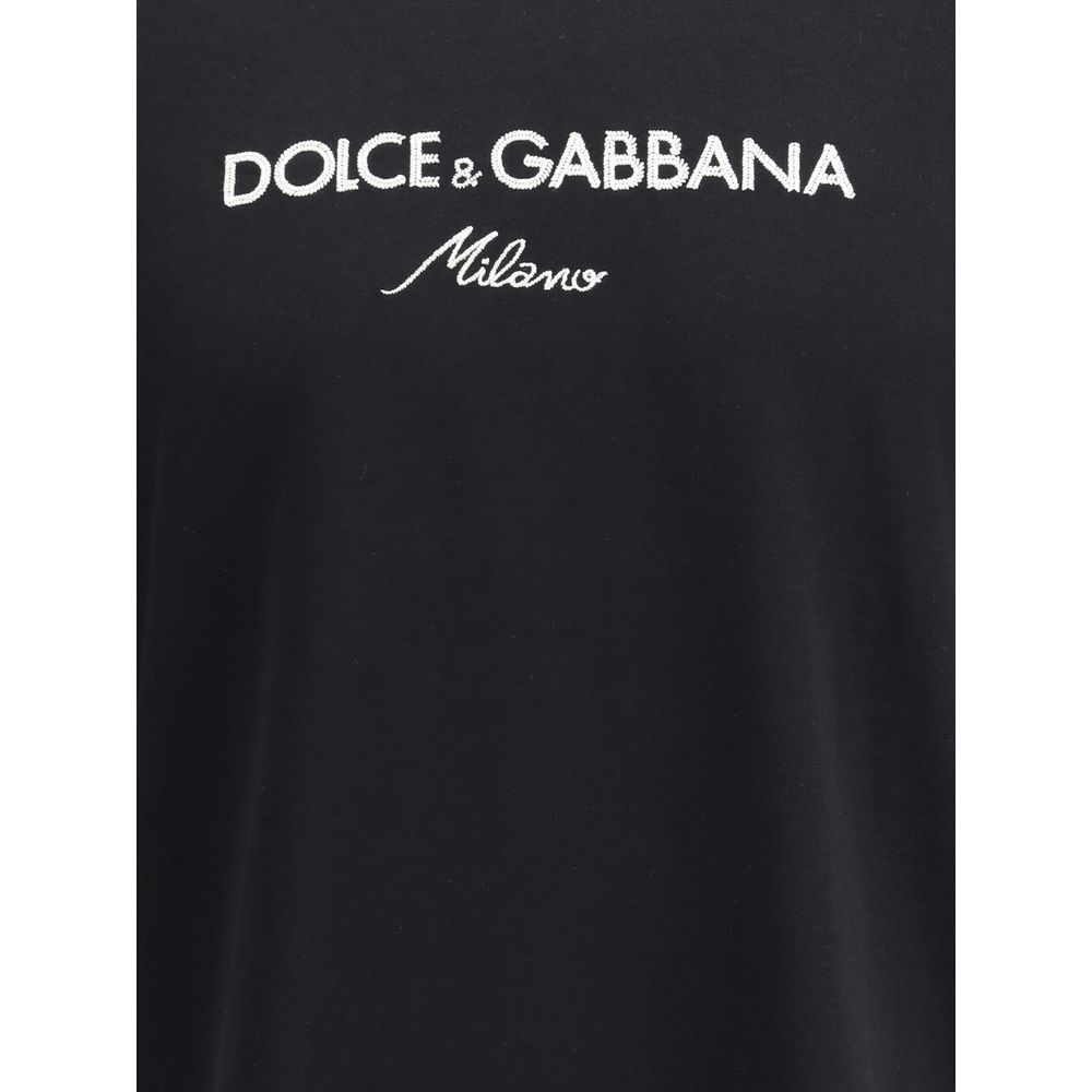 Dolce & Gabbana Black Cotton T-Shirt
