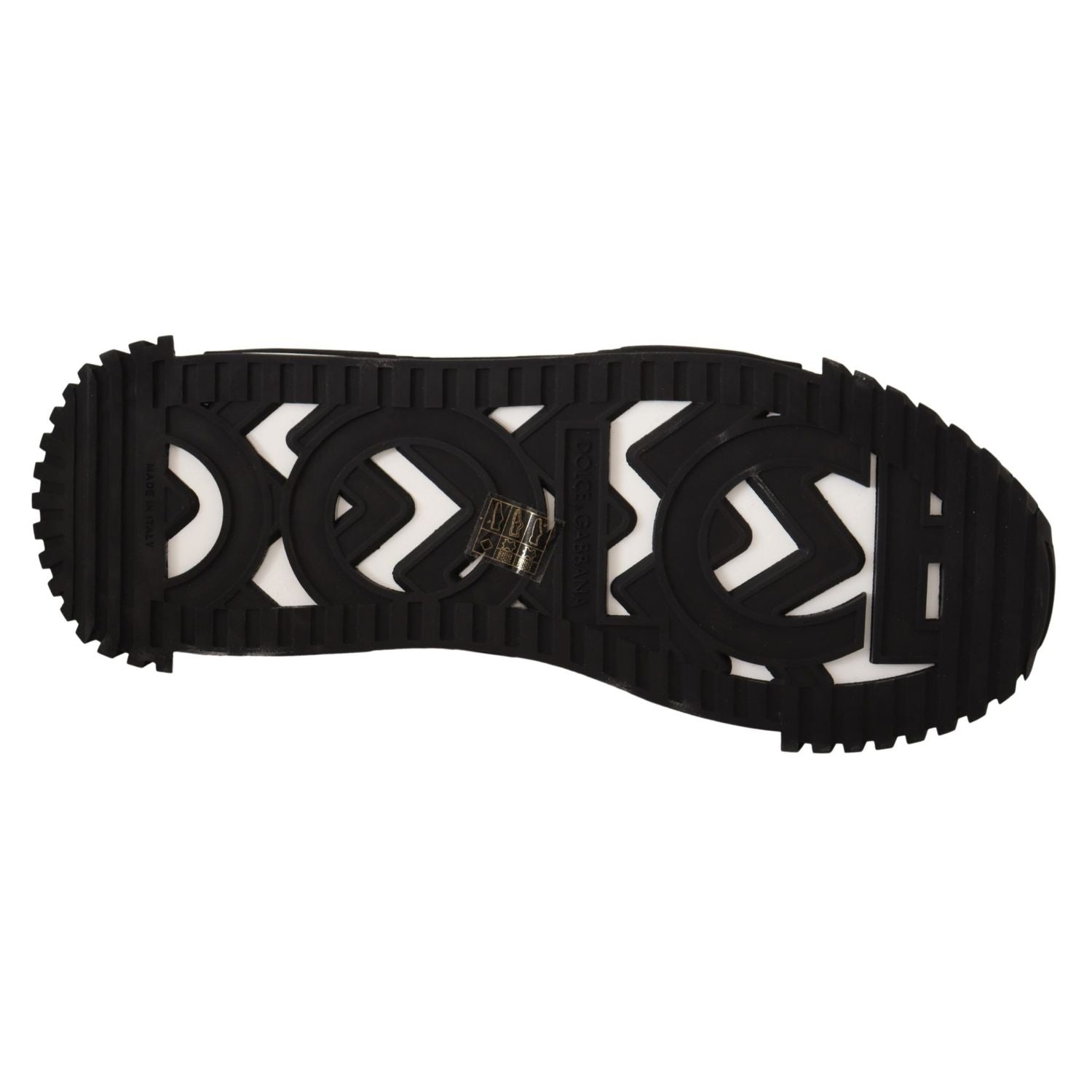 Dolce & Gabbana Black Gray Fabric Lace Up NS1 Sneakers Shoes