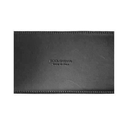 Dolce & Gabbana Black Leather 4-Strap Metal Multi-Buckle Belt