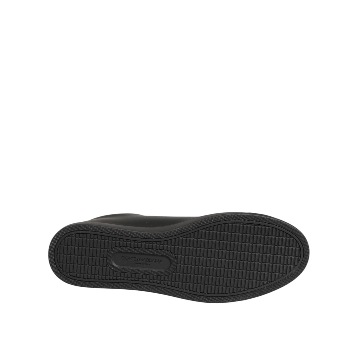 Dolce & Gabbana Black Leather Crystal Heart Sneakers  Shoes