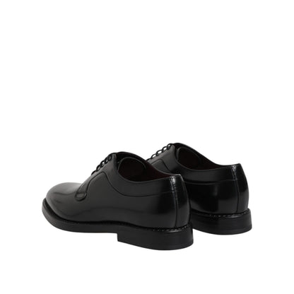 Dolce & Gabbana Black Leather Lace Up Derby Dress Formal Shoes