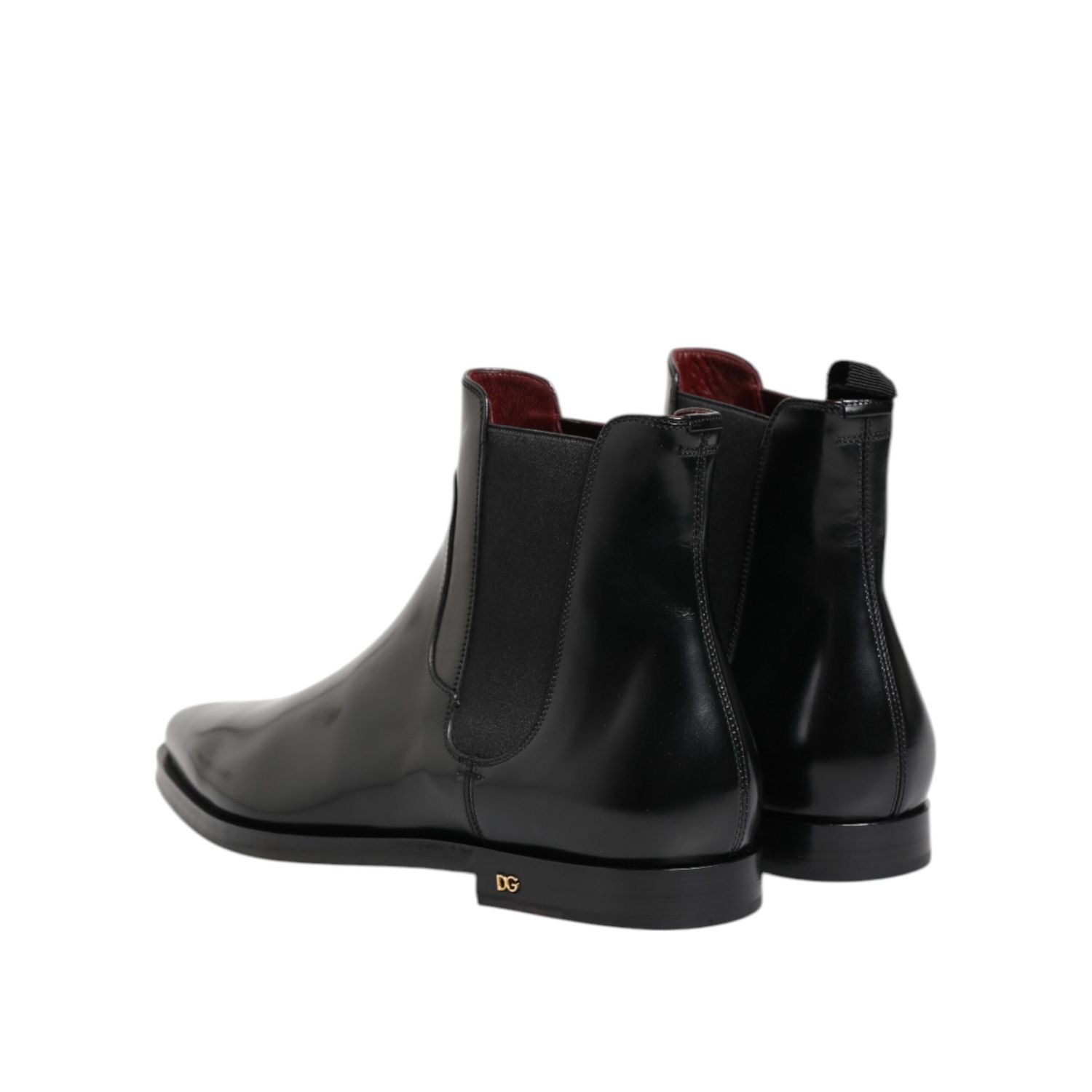 Dolce & Gabbana Black Leather MILLENIALS Mid Calf Boots Shoes