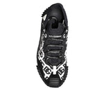 Dolce & Gabbana Black Logo Lace Up Low Top NS1 Sneakers Shoes