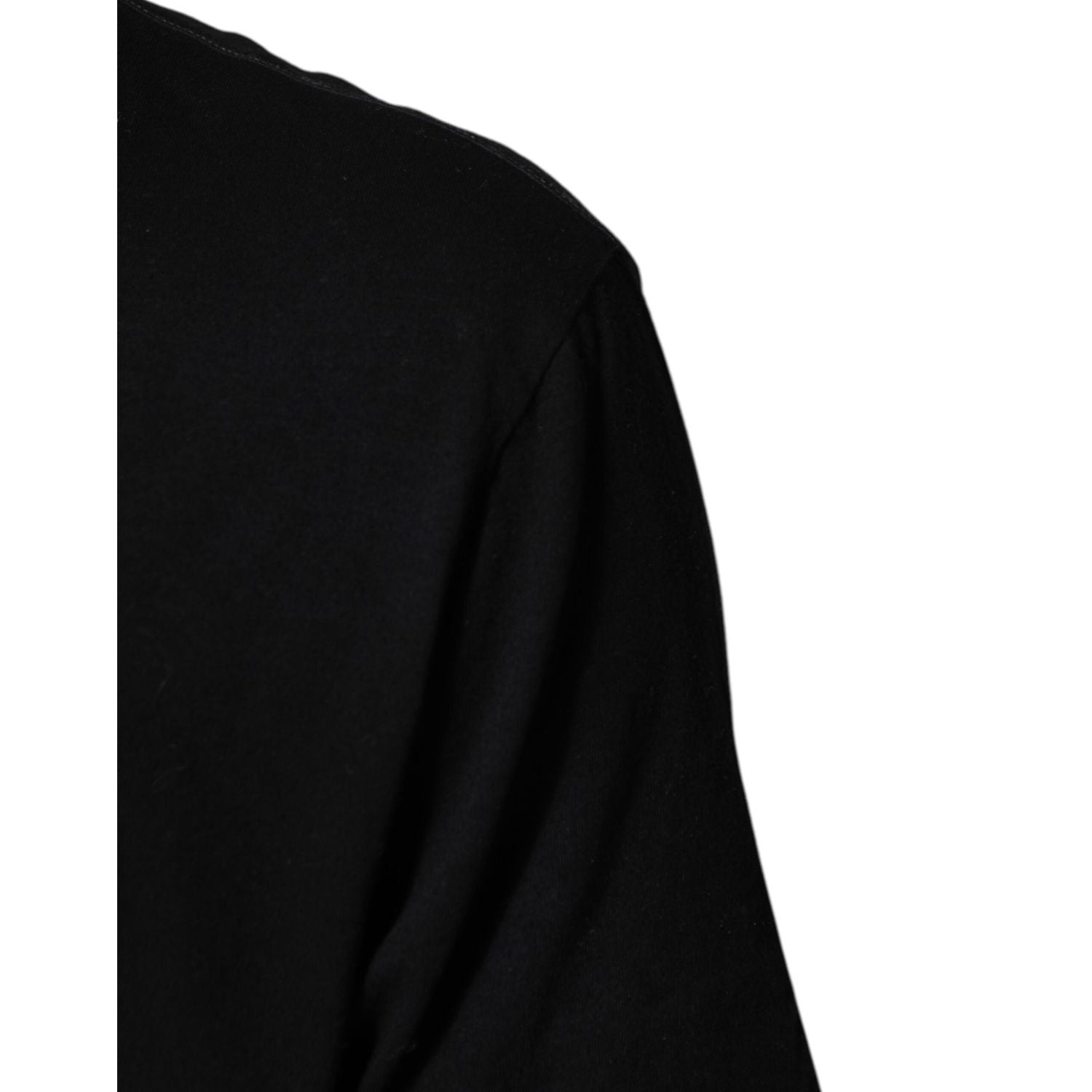 Dolce & Gabbana Black Musical Print Cotton Crew Neck T-shirt