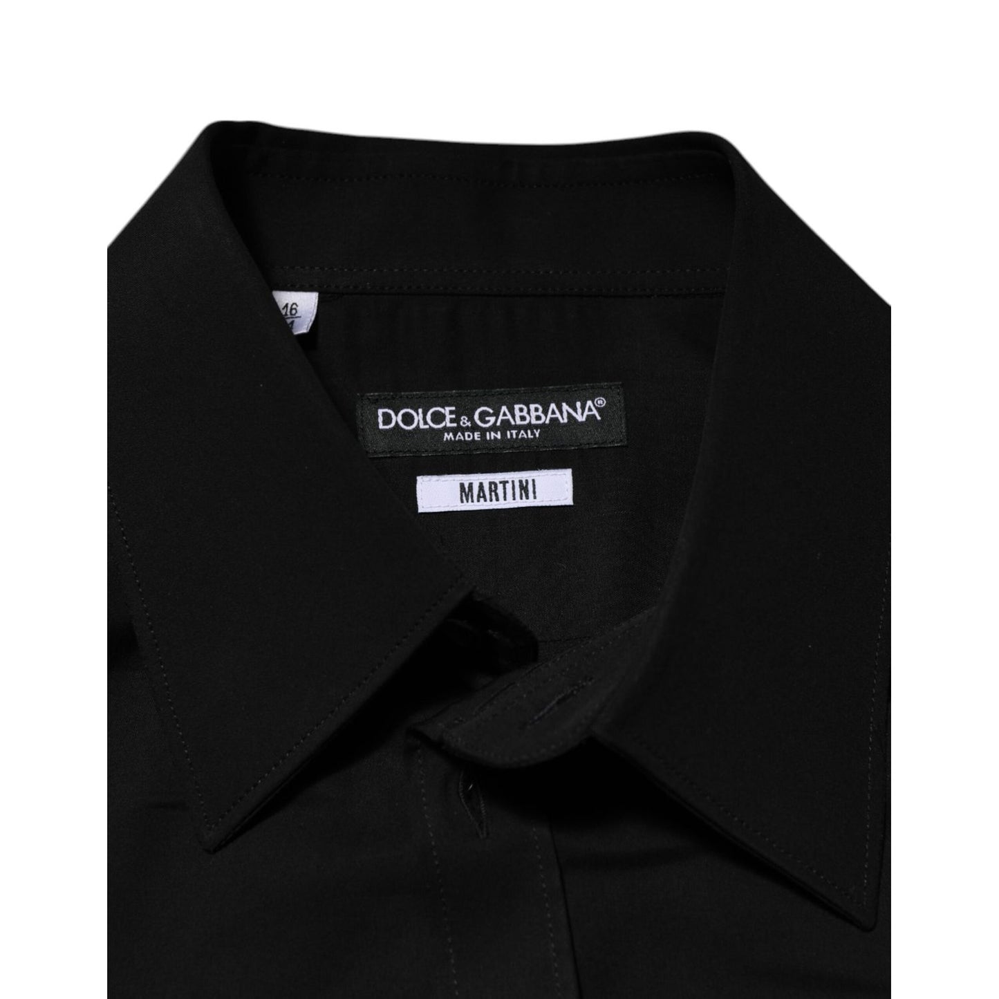 Dolce & Gabbana Black Viscose Long Sleeve Formal Dress Shirt