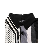 Dolce & Gabbana Black White Polka Dot Collared Polo T-shirt, elegant button placket, made from premium cotton material.