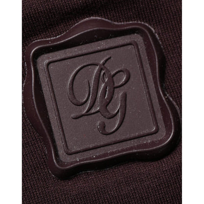 Dolce & Gabbana Brown Logo Plaque Cotton Crew Neck T-shirt