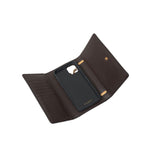Dolce & Gabbana Brown Python Leather DG Girls Crossbody Phone Bag open view showing interior compartments and phone holder.