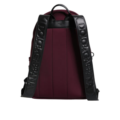 Dolce & Gabbana Burgundy Montreale Tecnico Textile Men Backpack Bag