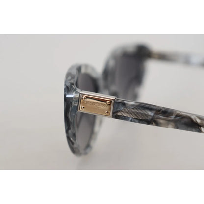 Dolce & Gabbana DG4194 Gray Acetate Logo Plaque Cat Eye Lens Sunglasses