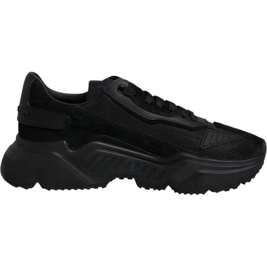 Dolce & Gabbana Dolce & Gabbana Black Leather Daymaster Low Top Sneakers Shoes MV6618#2-41 1728,67345645728,Black,Dolce & Gabbana,EU41/US8,Material: 60% Calf Leather 30% Nylon 1% PVC 1% Elastane,Men,Preowned / Defect,Sneakers - Men - Shoes