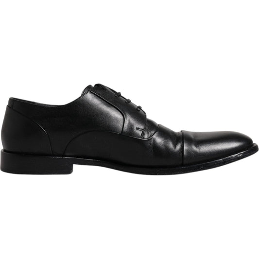 Dolce & Gabbana Dolce & Gabbana Black Leather Lace Up Men Derby Formal Shoes MV6367-41 1728,67345645728,Black,Dolce & Gabbana,EU41/US8,Formal - Men - Shoes,Material: 100% Calf Leather,Men,Preowned / Defect