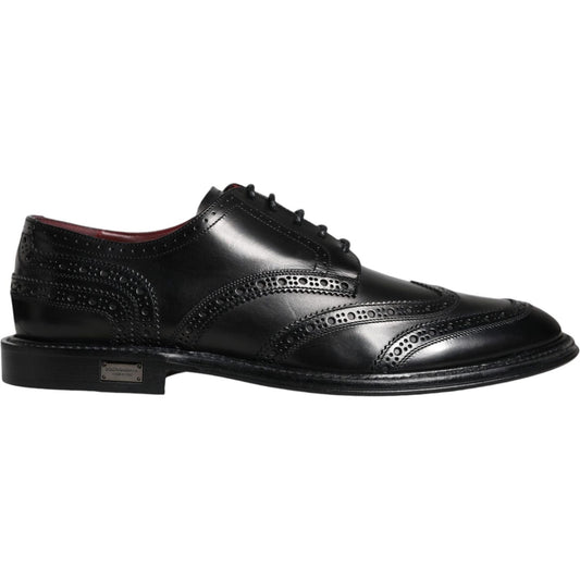 Dolce & Gabbana Dolce & Gabbana Black Leather Oxford Wingtip Formal Shoes MV5111-43 1728,67345645728,Black,Dolce & Gabbana,EU43/US10,Formal - Men - Shoes,Material: 100% Calfskin Leather,Men,New with tags