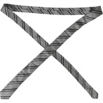 Dolce & Gabbana Black White Stripes Silk Adjustable Tie Dolce & Gabbana Dark Slate Gray