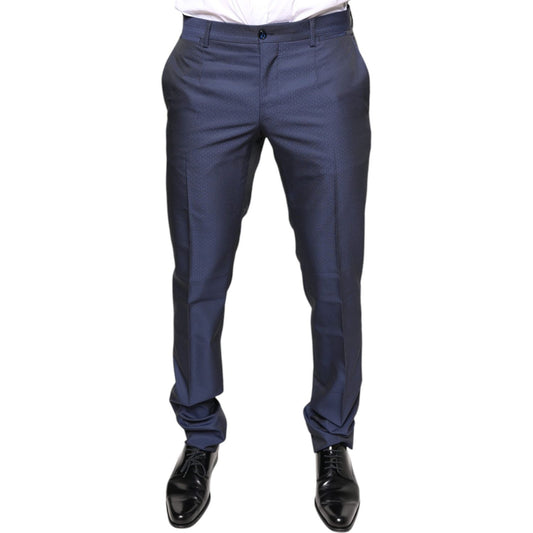 Dolce & Gabbana Blue Polyester Formal Tuxedo Pants PAN75589-48
