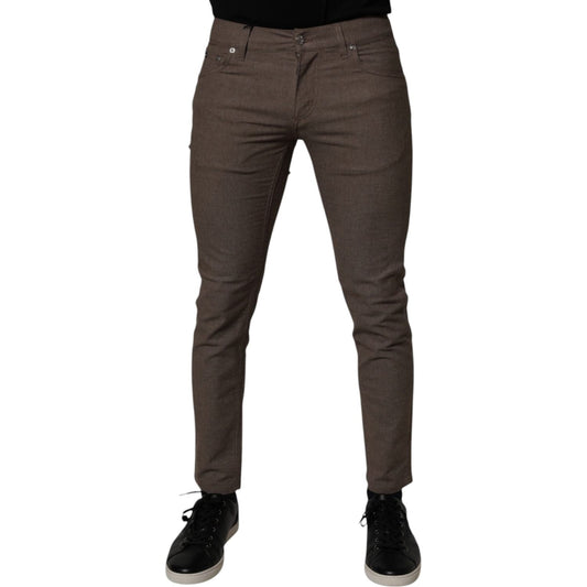 Dolce & Gabbana Dolce & Gabbana Brown Cotton Stretch Chino Pants 1728,67345645728,Brown,Clothing,Dolce & Gabbana,IT46 | S,Jeans & Pants - Men - Clothing,Material: 98% Cotton 2% Elastane,Men,Men - Clothing,New with tags PAN75203-46