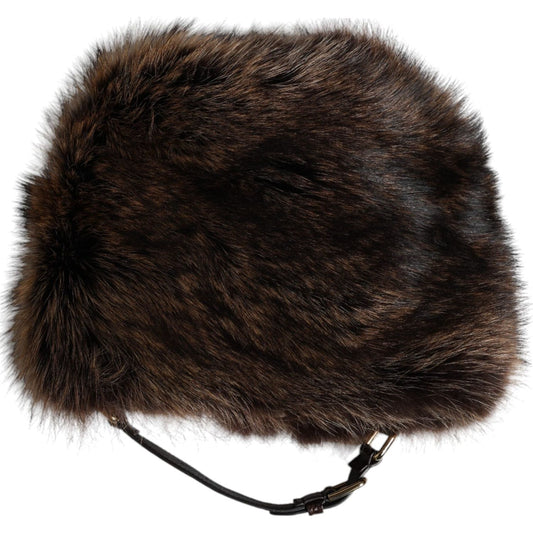 Dolce & Gabbana Dolce & Gabbana Brown Fur Women Bucket Hat HAT9639-57 1728,57 cm|S,58 cm|M,67345645728,Accessories,Brown,Dolce & Gabbana,Hat - Women - Accessories,Material: 90% Racoon 10% Caiman,New with tags,Women,Women - Accessories