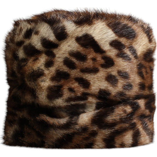 Dolce & Gabbana Dolce & Gabbana Brown Leopard Faux Fur Women Bucket Hat HAT9638-57 1728,57 cm|S,58 cm|M,67345645728,Accessories,Brown,Dolce & Gabbana,Hat - Women - Accessories,Material: 100% Gray Marmot,New with tags,Women,Women - Accessories
