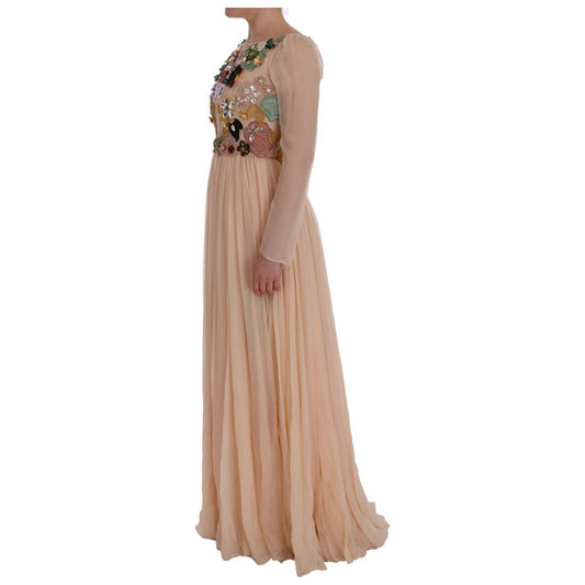 Dolce & Gabbana Dolce & Gabbana Elegant Floral Embroidered Silk Maxi Dress SIG50865-1 1728,67345645728,Dolce & Gabbana,Dresses - Women - Clothing,IT38 | S,Material: 100% Silk,New with tags,Pink,Women