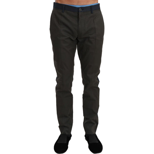 Dolce & Gabbana Dolce & Gabbana Elegant Slim Fit Striped Casual Pants PAN70980-IT50/L-FBB-257 1728,67465543840,Clothing,Dolce & Gabbana,Gray,IT50 | L,Jeans & Pants - Men - Clothing,Material: 69% Cotton 31% Nylon,Men,Men - Clothing,New with tags
