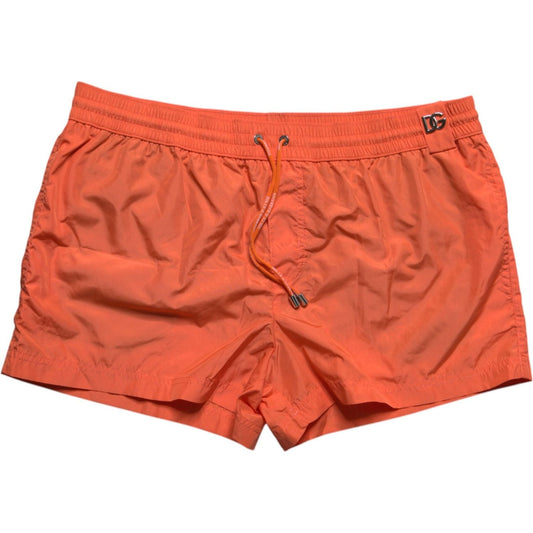 Dolce & Gabbana Orange Polyester Beachwear Shorts 2Pc Swimwear