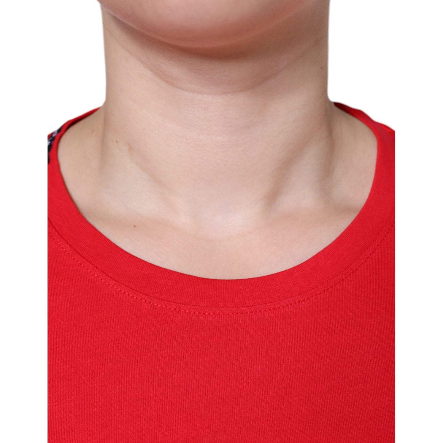 Dolce & Gabbana Red Cotton Crew Neck Short Sleeve Tee T-shirt TSH86519-42