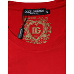 Dolce & Gabbana Red Cotton Crew Neck Short Sleeve Tee T-shirt TSH86519-42