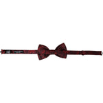 Dolce & Gabbana Red Silk Floral Adjustable Neck Men Bow Tie FT3938