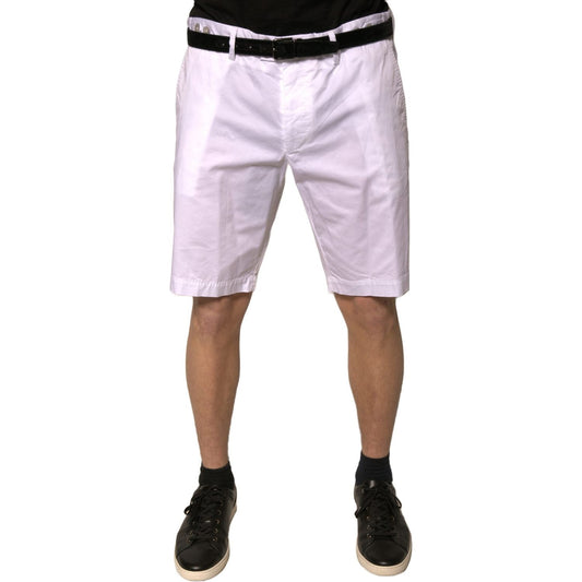 Dolce & Gabbana Dolce & Gabbana White Chinos Cotton Stretch Casual Shorts PAN75647-44 1728,67345645728,Dolce & Gabbana,IT44 | XS,IT54 | XL,Material: 97% Cotton 3% Elastane,Men,New with tags,Shorts - Men - Clothing,White