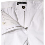Dolce & Gabbana White Cotton Mid Waist Tapered Denim Jeans PAN74197-50