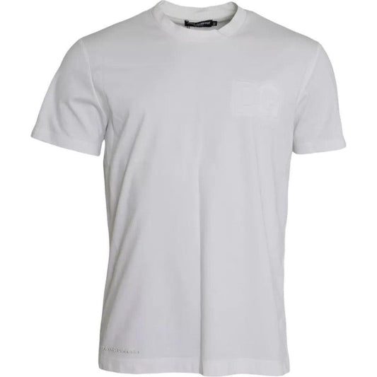 Dolce & Gabbana White Logo Round Neck Short Sleeves T-shirt TSH86395-52